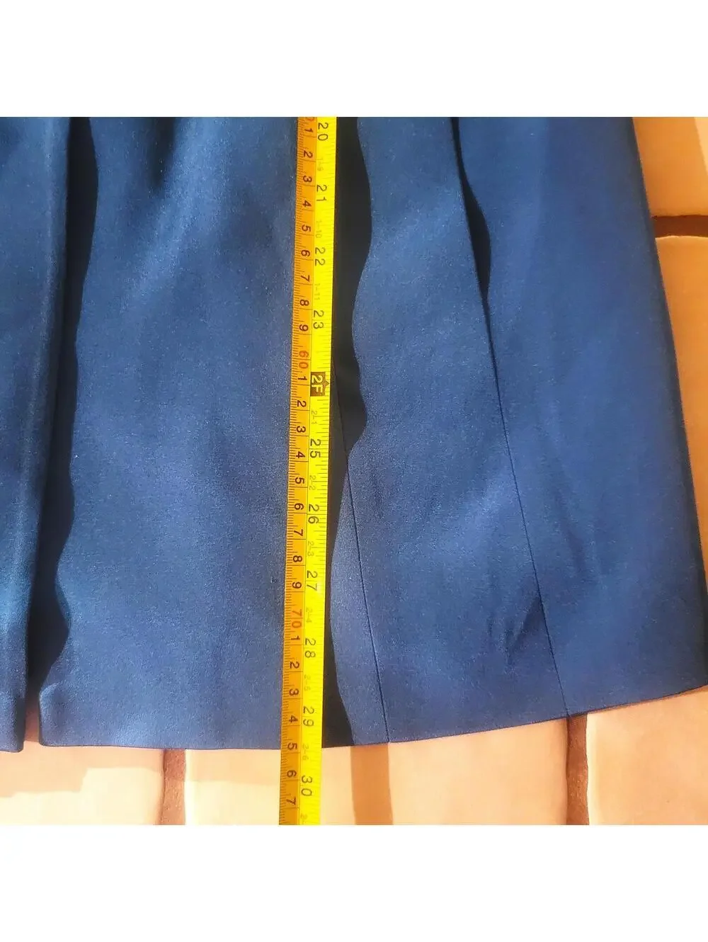 Vintage Due Per Due 100% Silk Saphire Blue Shirt Suit Professional Career - Sz 8